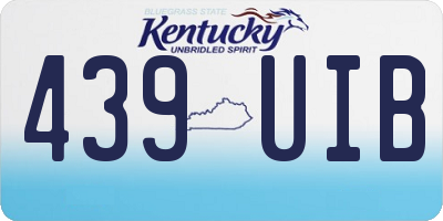 KY license plate 439UIB