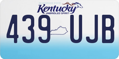 KY license plate 439UJB