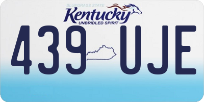 KY license plate 439UJE