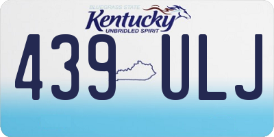 KY license plate 439ULJ