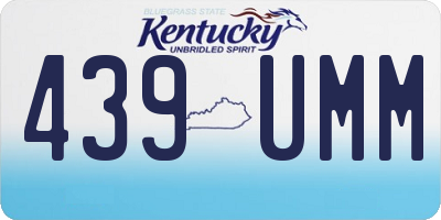 KY license plate 439UMM
