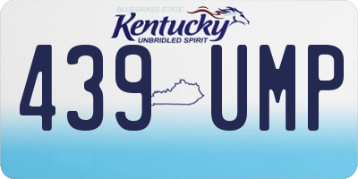 KY license plate 439UMP