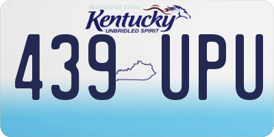 KY license plate 439UPU