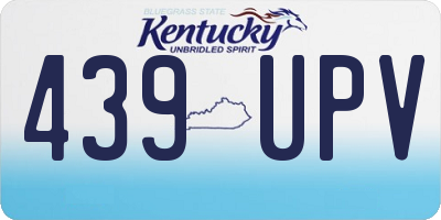 KY license plate 439UPV