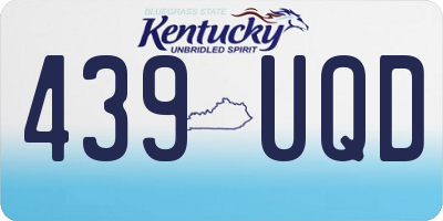 KY license plate 439UQD