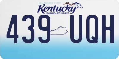 KY license plate 439UQH
