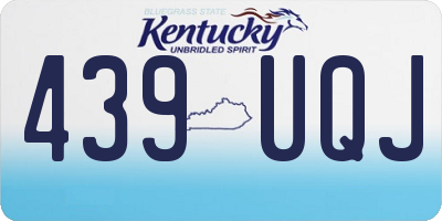KY license plate 439UQJ