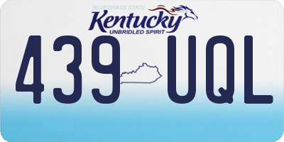 KY license plate 439UQL