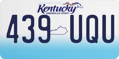 KY license plate 439UQU