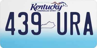 KY license plate 439URA