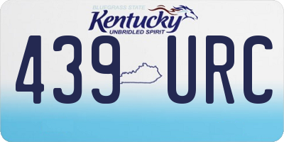 KY license plate 439URC