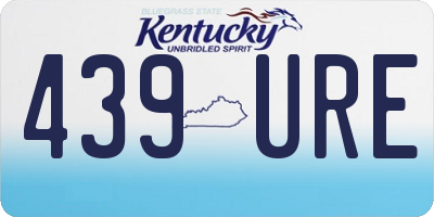 KY license plate 439URE