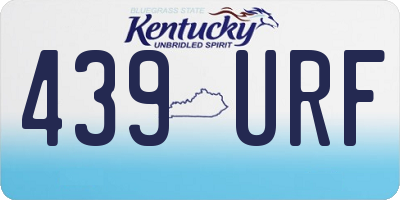 KY license plate 439URF