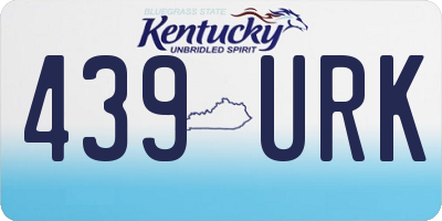KY license plate 439URK