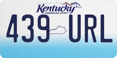 KY license plate 439URL
