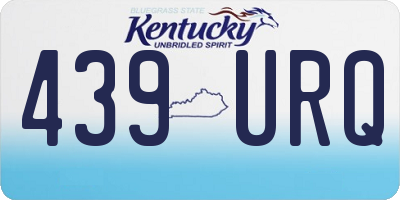 KY license plate 439URQ