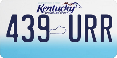 KY license plate 439URR