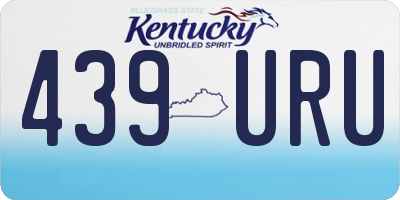 KY license plate 439URU