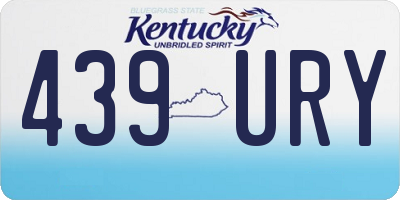 KY license plate 439URY