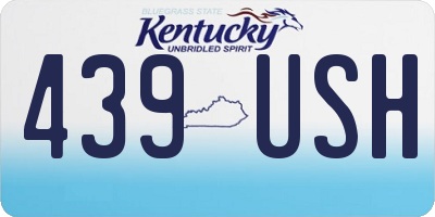 KY license plate 439USH