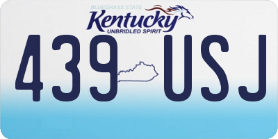 KY license plate 439USJ