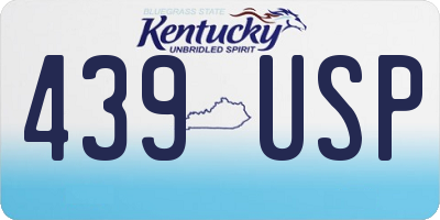 KY license plate 439USP