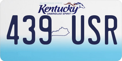KY license plate 439USR