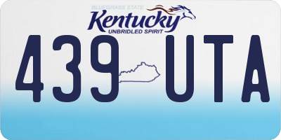 KY license plate 439UTA