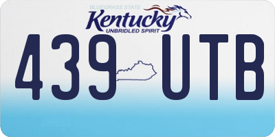 KY license plate 439UTB