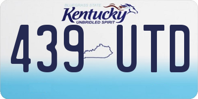 KY license plate 439UTD