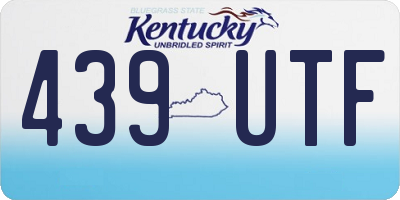 KY license plate 439UTF