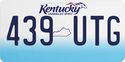 KY license plate 439UTG
