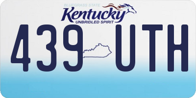 KY license plate 439UTH
