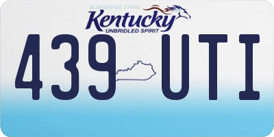 KY license plate 439UTI