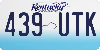KY license plate 439UTK