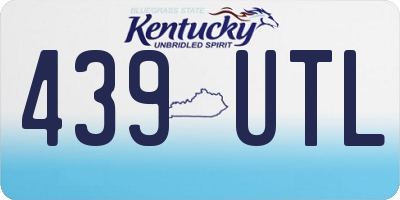 KY license plate 439UTL