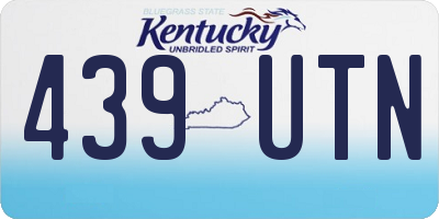 KY license plate 439UTN