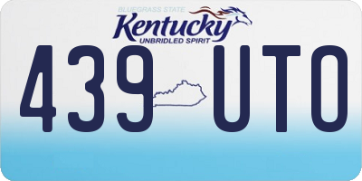 KY license plate 439UTO