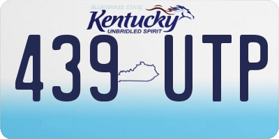 KY license plate 439UTP