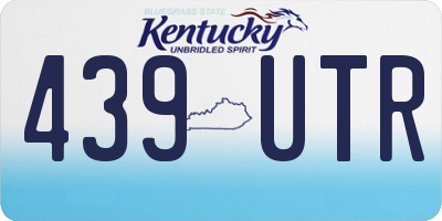 KY license plate 439UTR