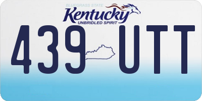 KY license plate 439UTT