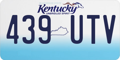KY license plate 439UTV