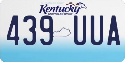 KY license plate 439UUA