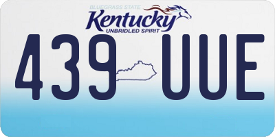 KY license plate 439UUE