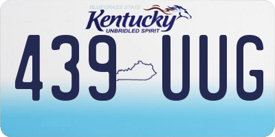 KY license plate 439UUG