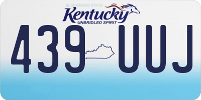 KY license plate 439UUJ