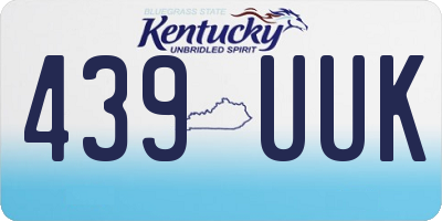 KY license plate 439UUK