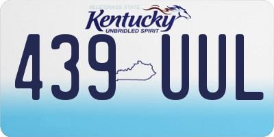 KY license plate 439UUL