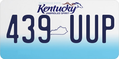 KY license plate 439UUP