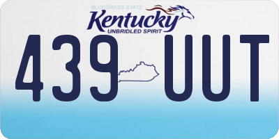 KY license plate 439UUT